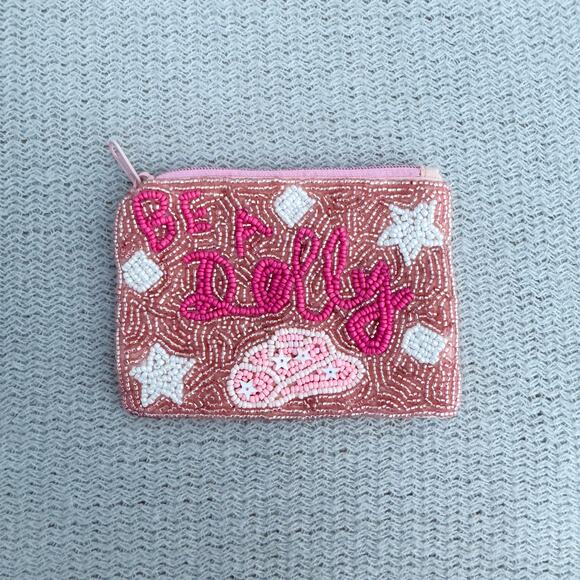 Pink Beaded Be a Dolly Dolly Parton Zippered Coin Purse - Picture 5 of 5